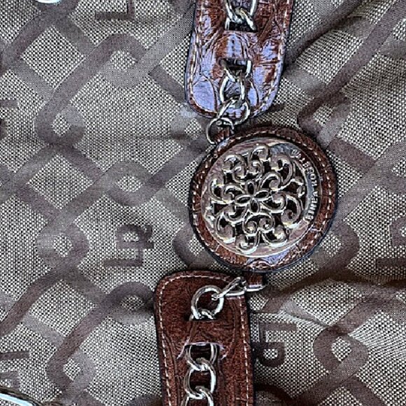 Ladies LR LineaR Brown Purse With Inner Compartment & Magnet Closure Preowned - Picture 7 of 9